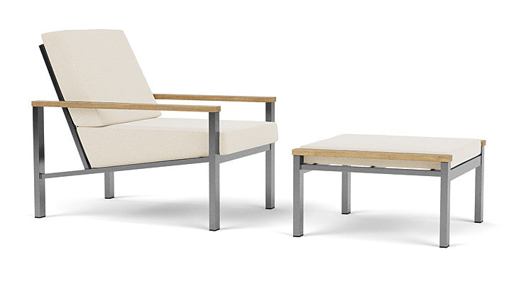 Barlow Tyrie Equinox Stainless Steel and Teak Deep Seating Armchair