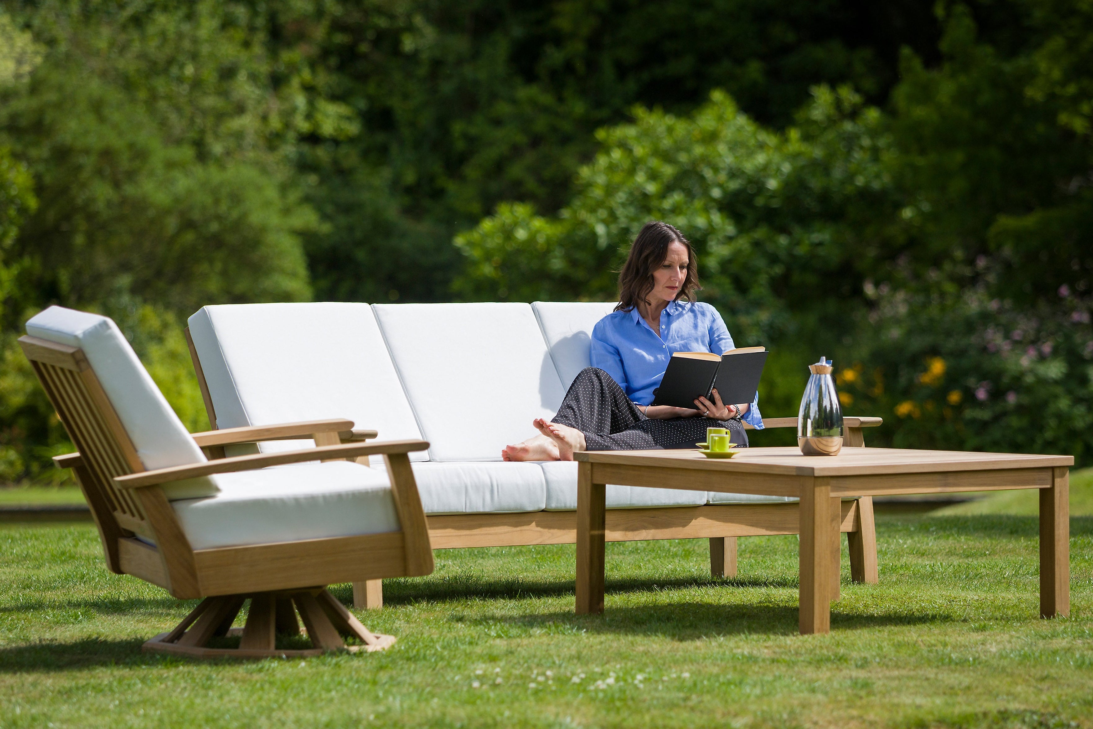 Barlow Tyrie Haven Teak Square 39" Conversation Table