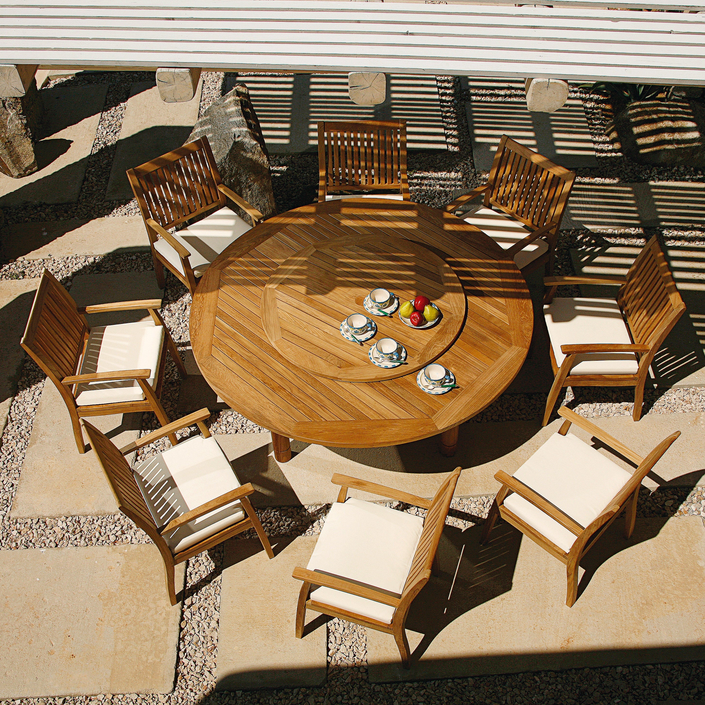 Barlow Tyrie Drummond and Monaco Teak 10pc Dining Ensemble