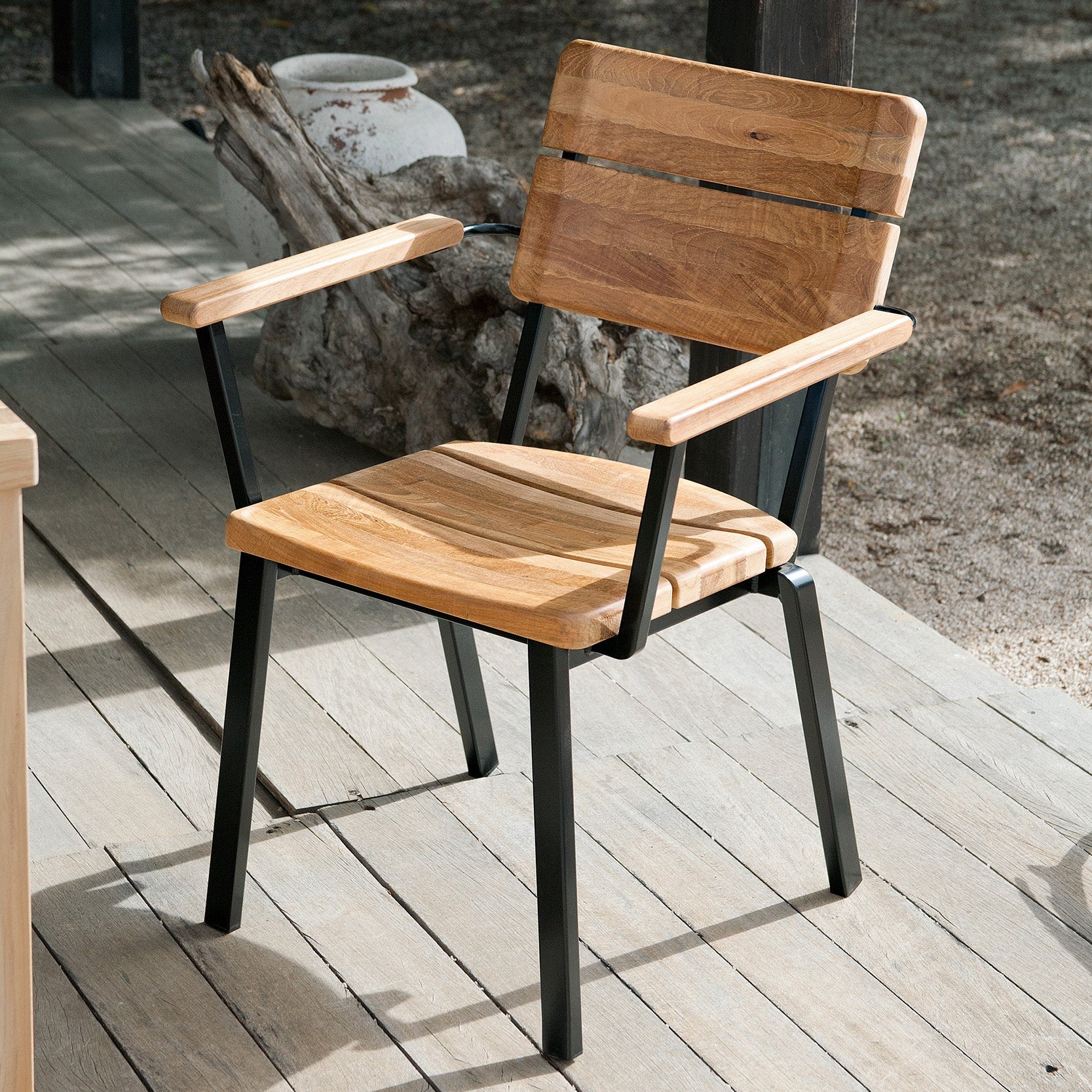 Barlow Tyrie Titan Teak and Aluminum Chair
