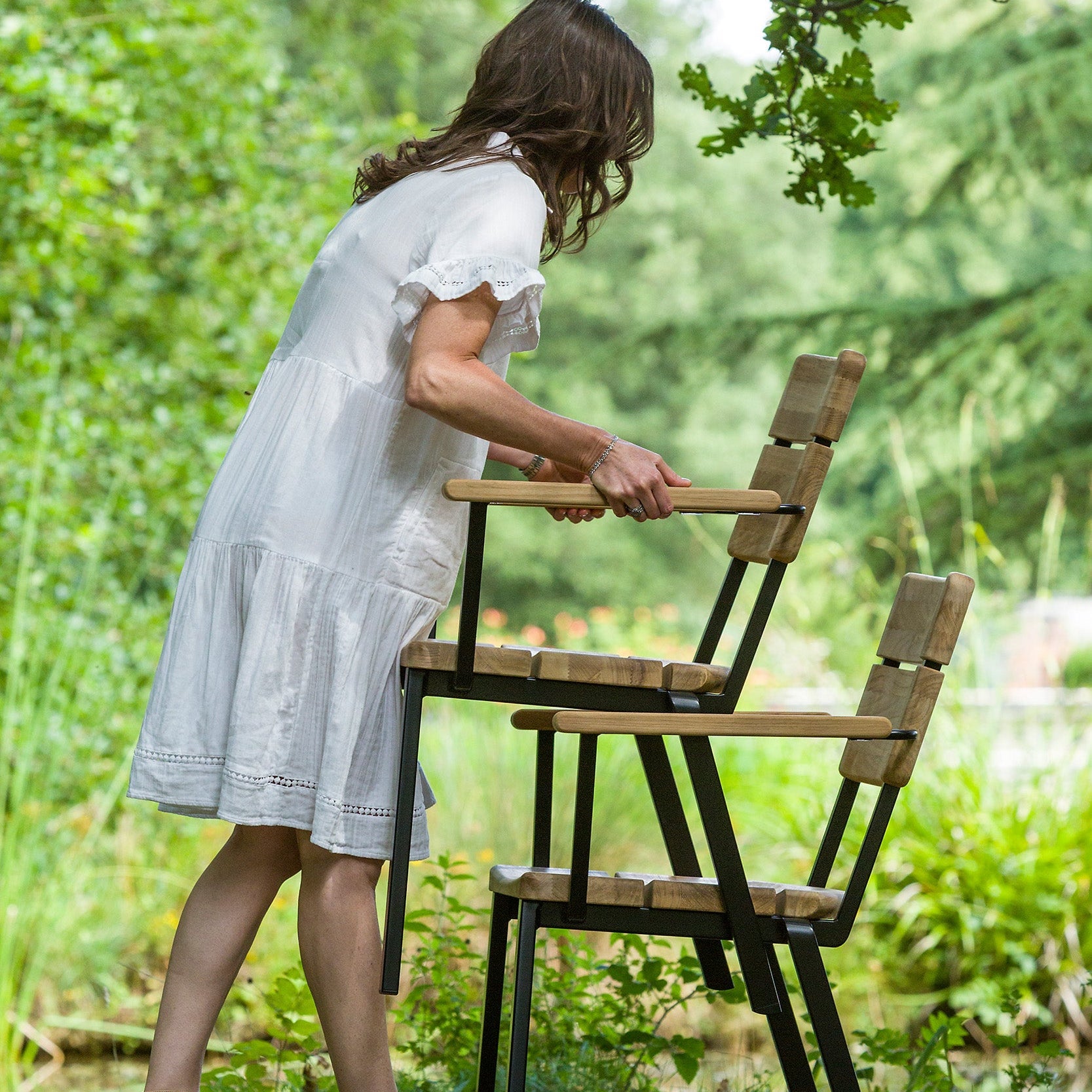 Barlow Tyrie Titan Teak and Aluminum Chair