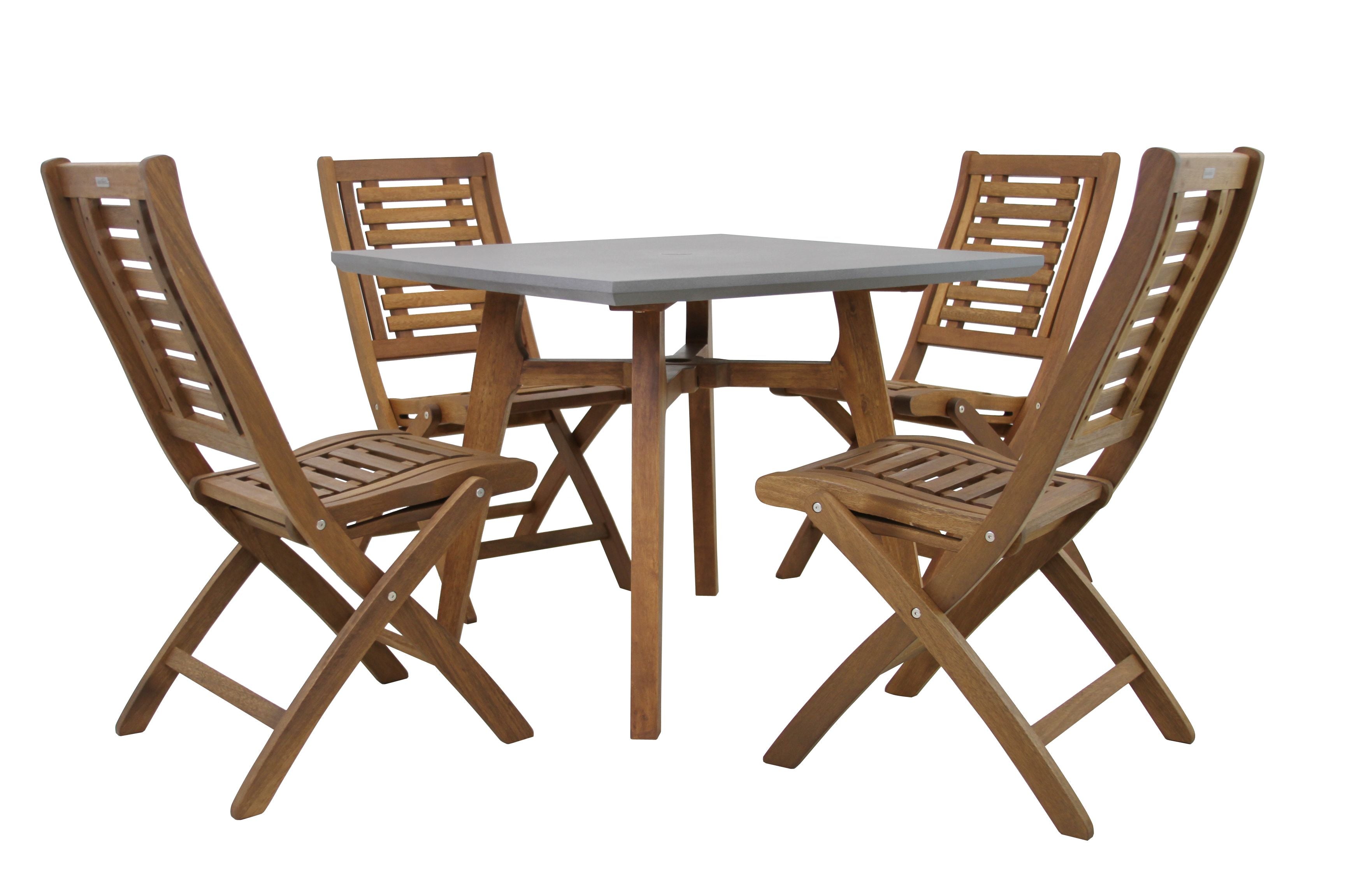 Pictured with the Eucalyptus Folding Side Chairs - Set of 2 - Item OTIN-10040 (sold separately)