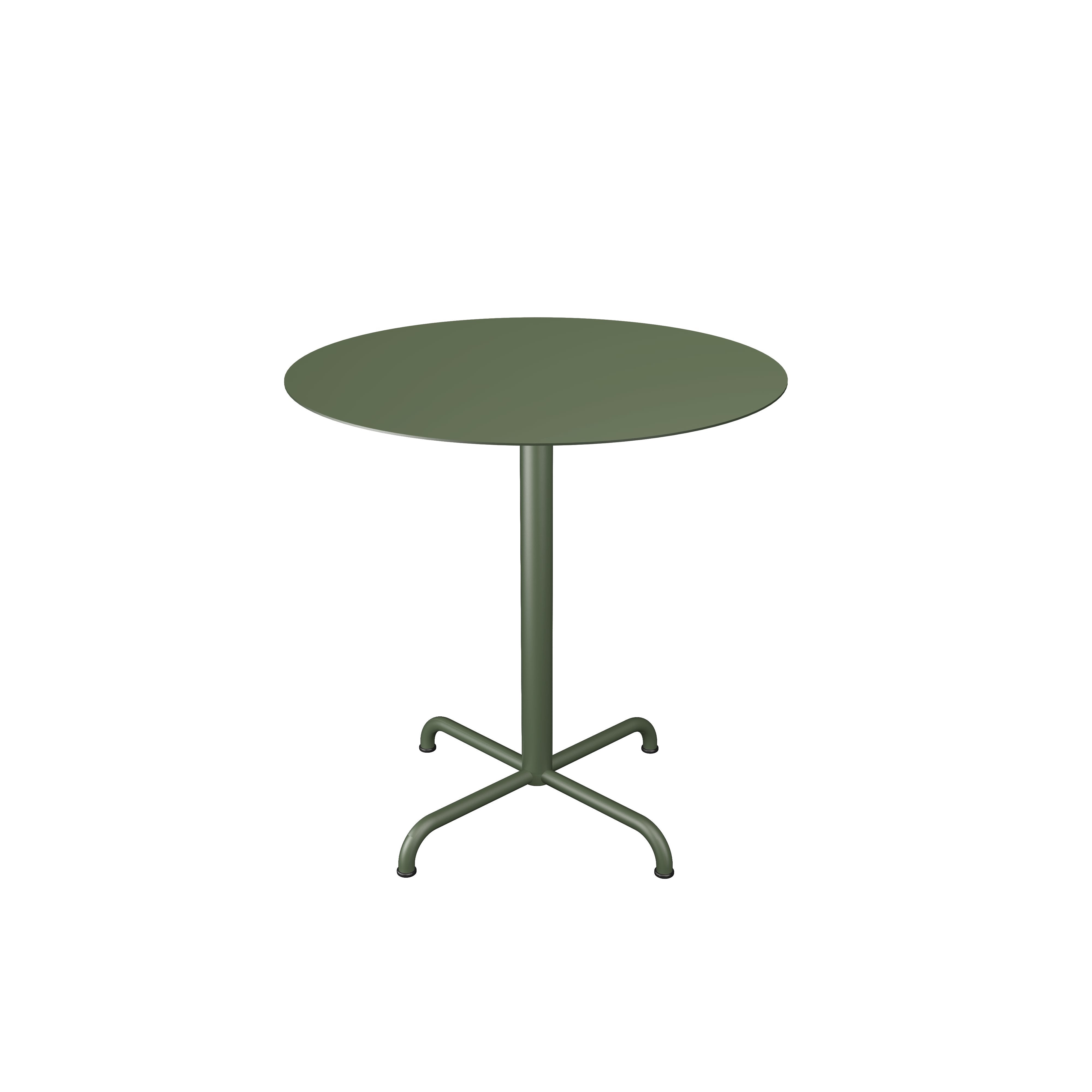 Pico 29" Circular Cafe Table with 4 Star Base (olive green)