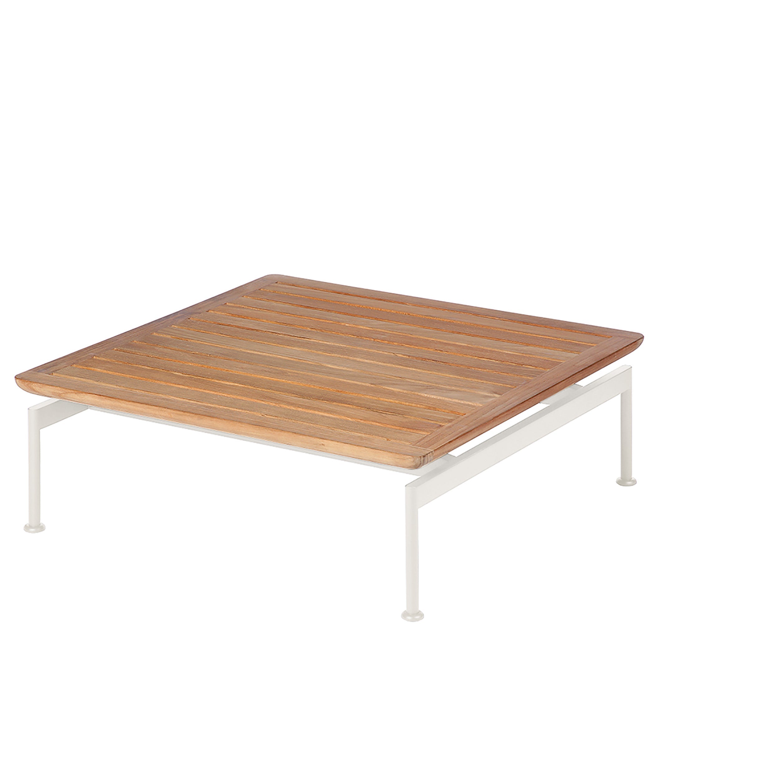 Barlow Tyrie Layout Teak and Stainless Steel Low Coffee Table 80
