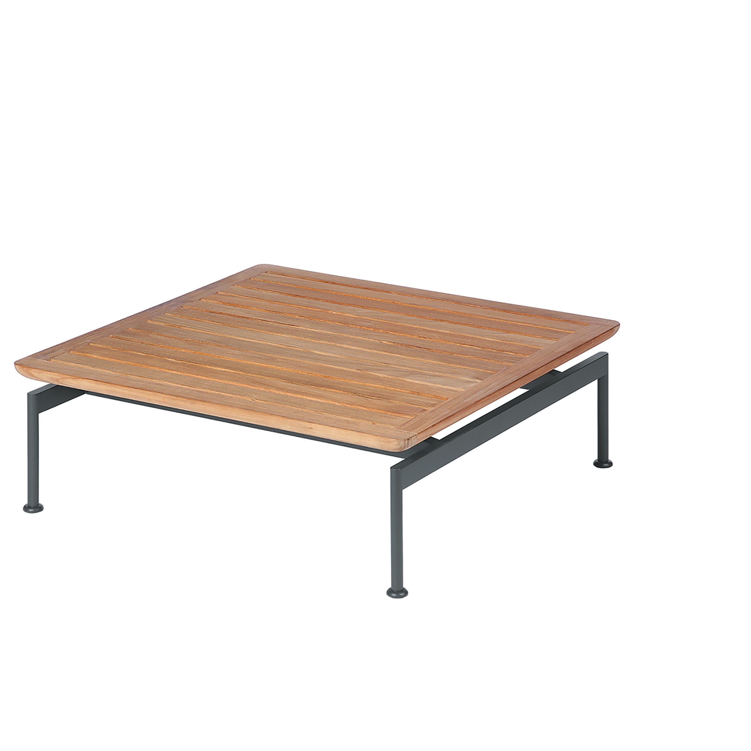 Barlow Tyrie Layout Teak and Stainless Steel Low Coffee Table 80