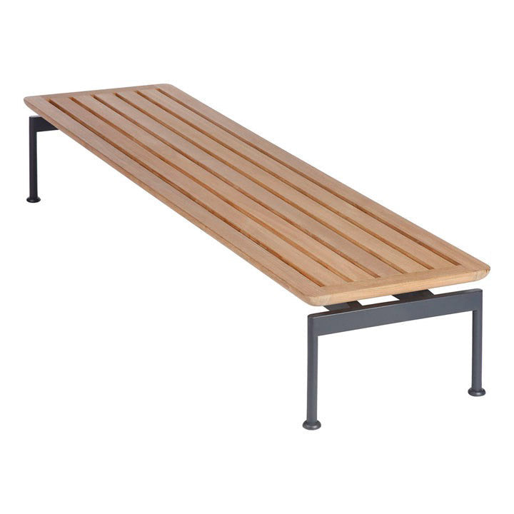Barlow Tyrie Layout Teak and Stainless Steel Narrow Low Table 160