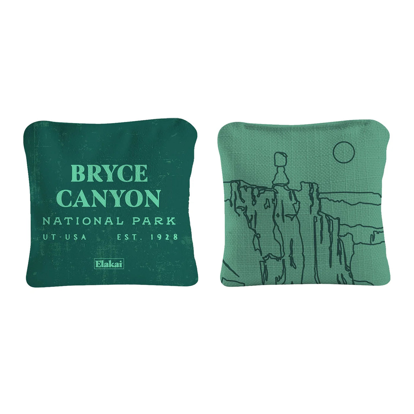 Elakai National Parks Travel Dual-Sided 4"x4" Cornhole Bags