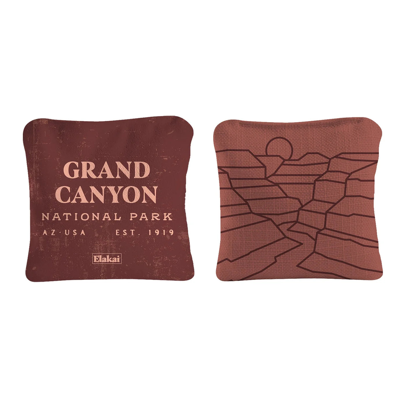 Elakai National Parks Travel Dual-Sided 4"x4" Cornhole Bags