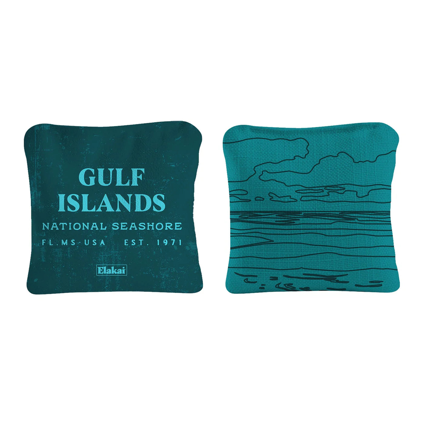 Elakai National Parks Travel Dual-Sided 4"x4" Cornhole Bags
