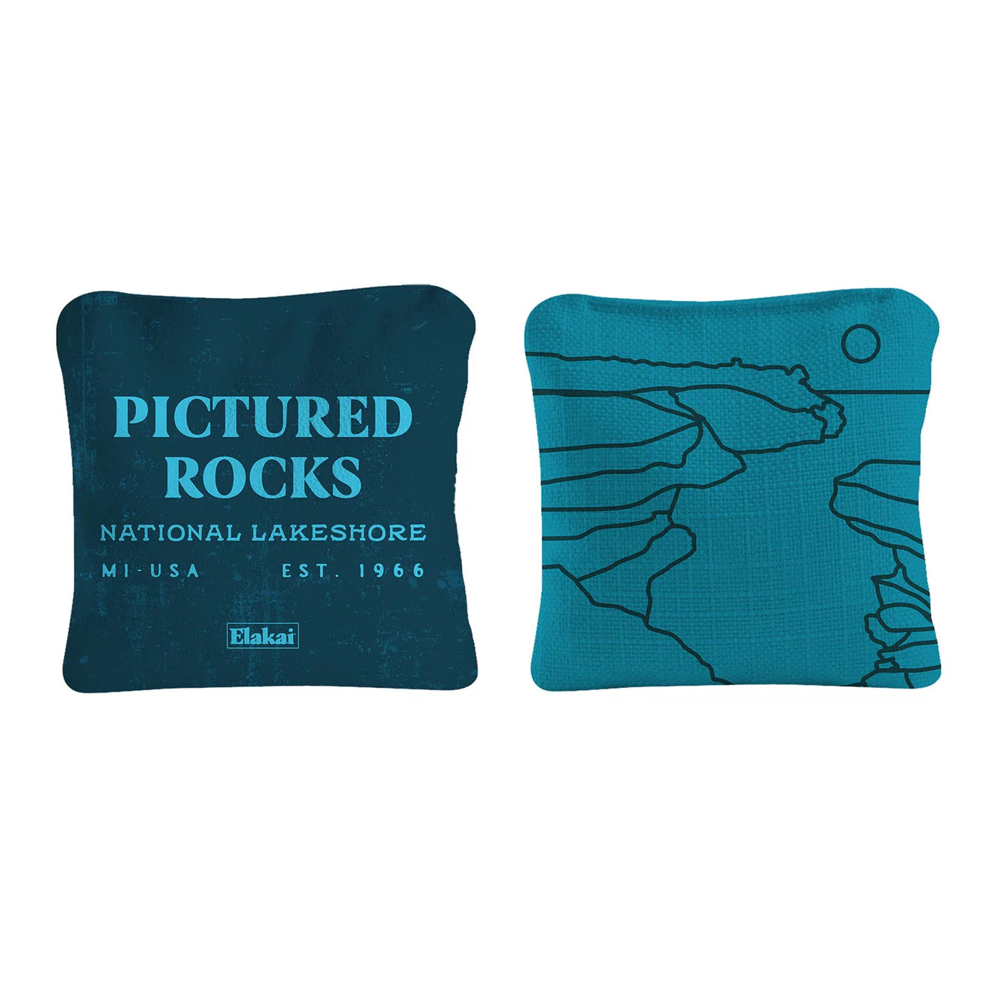 Elakai National Parks Travel Dual-Sided 4"x4" Cornhole Bags