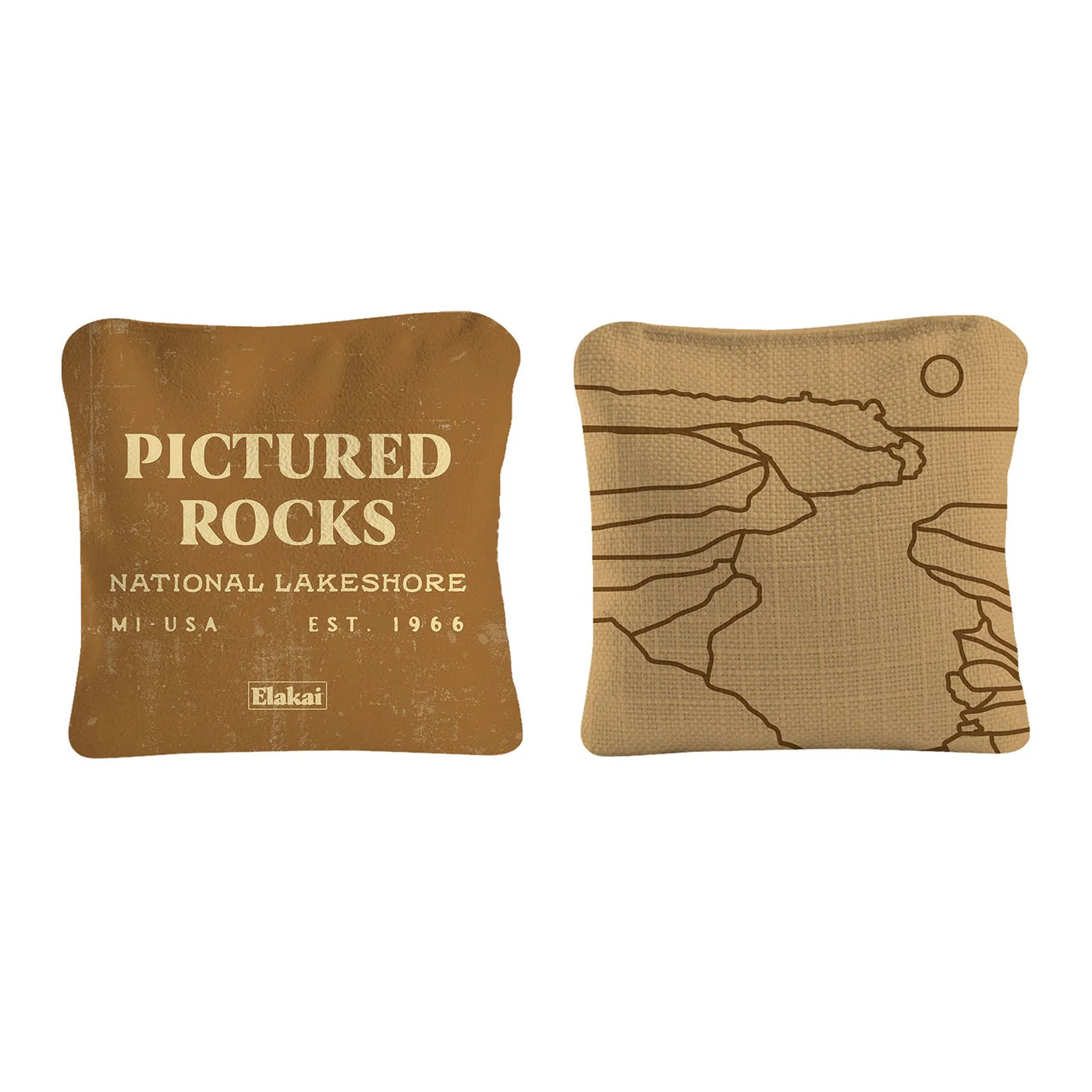 Elakai National Parks Travel Dual-Sided 4"x4" Cornhole Bags