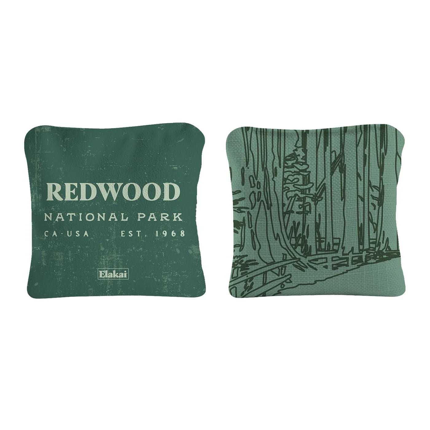 Elakai National Parks Travel Dual-Sided 4"x4" Cornhole Bags