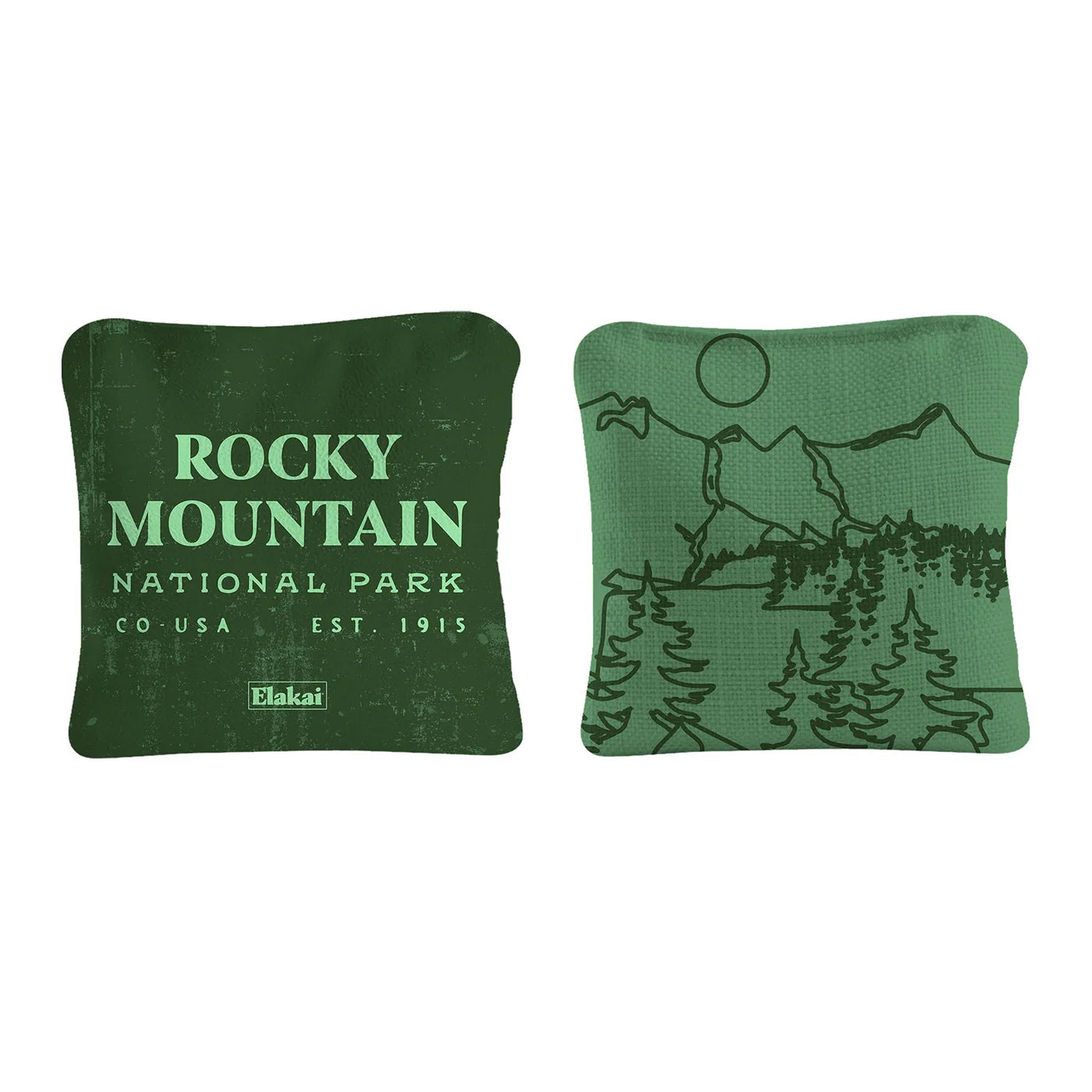 Elakai National Parks Travel Dual-Sided 4"x4" Cornhole Bags