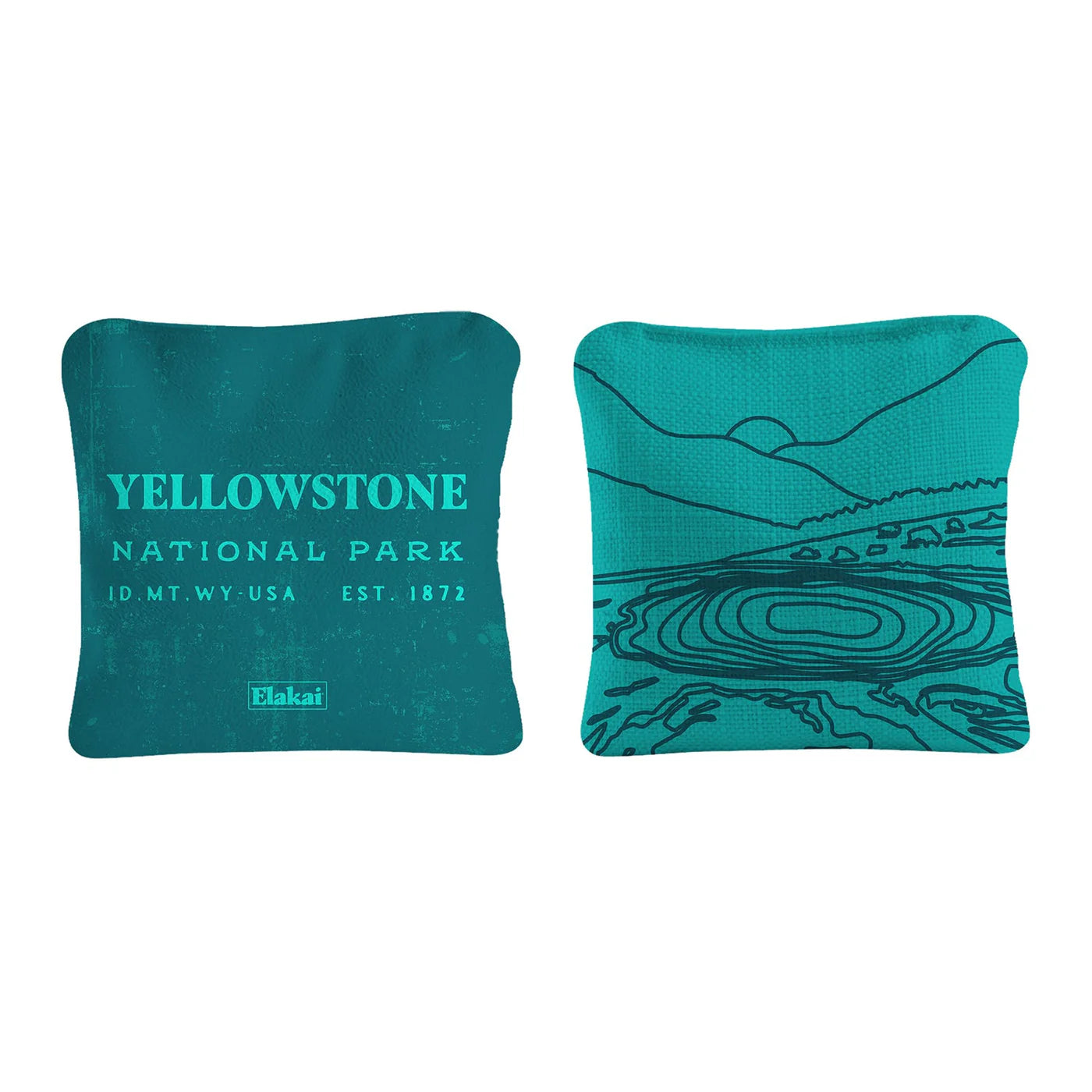 Elakai National Parks Travel Dual-Sided 4"x4" Cornhole Bags