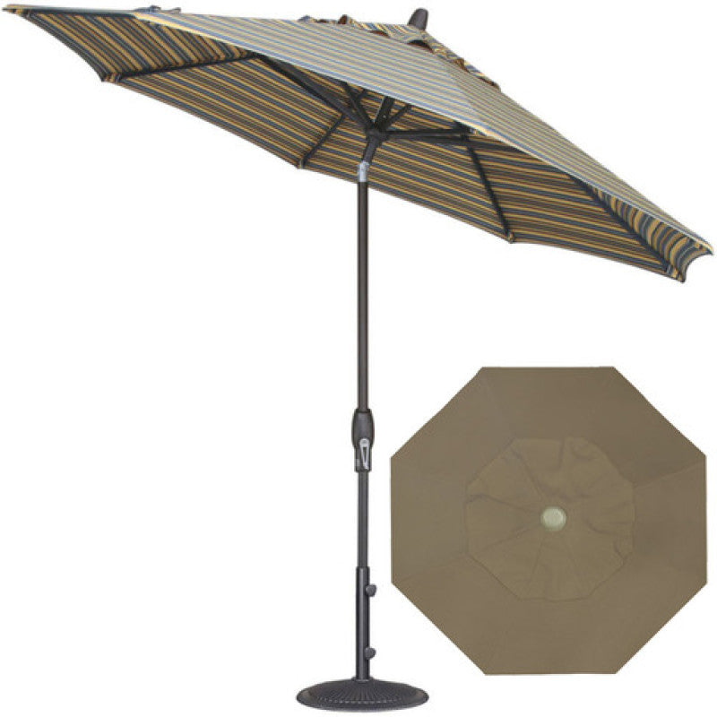 Coral Coast 9 ft. Obravia Auto Tilt Octagon Series Patio Umbrella, Bronze