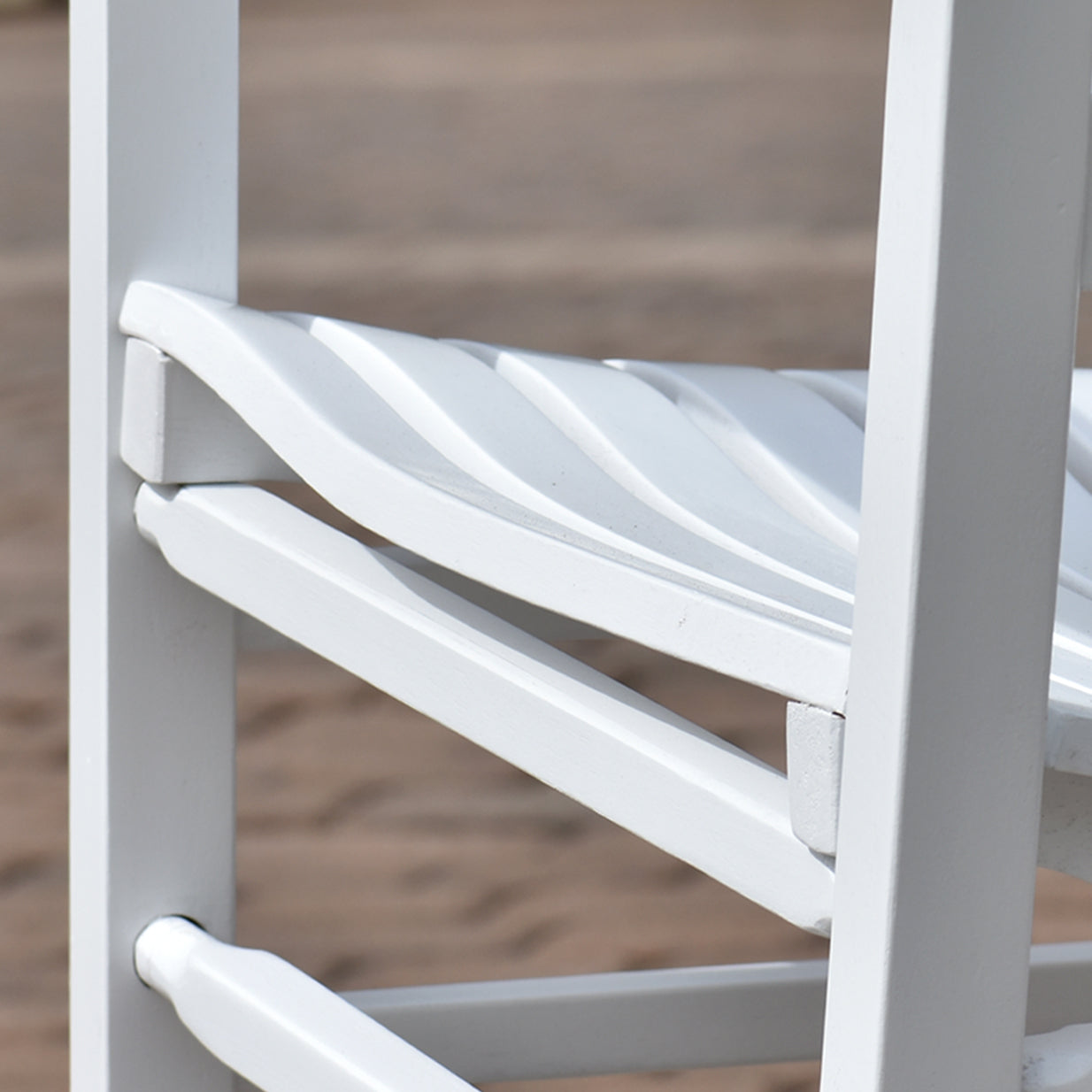 Americana Resort Rocker Set of 2 + Side Table - White