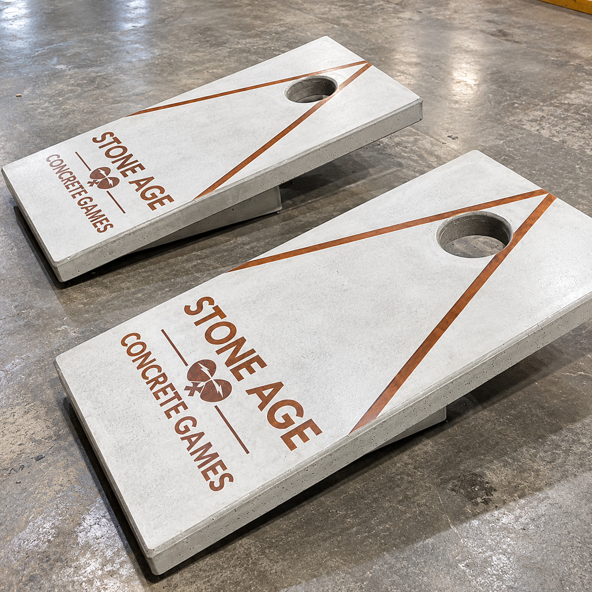 Stone Age Concrete Cantilever Cornhole Boards
