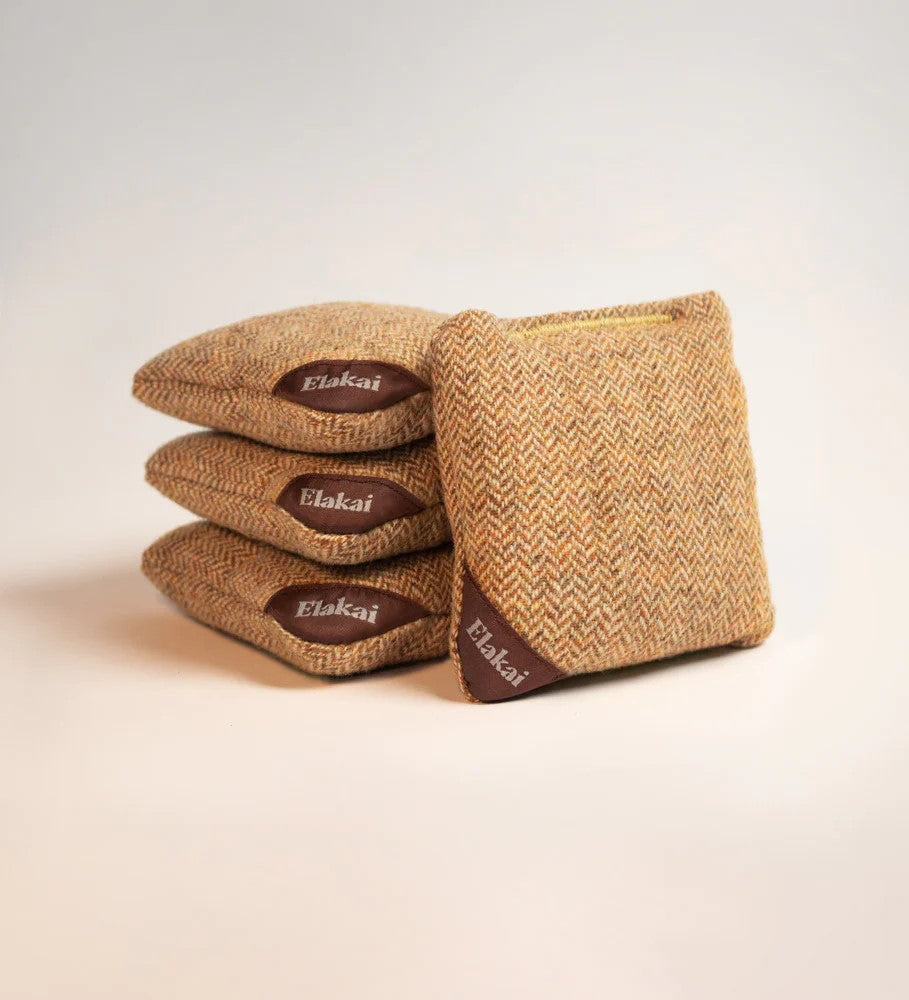 Elakai Aviator Herringbone 4"x4" Cornhole Bags