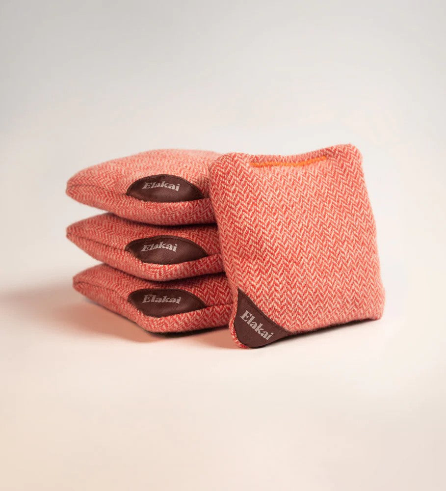 Elakai Aviator Herringbone 4"x4" Cornhole Bags