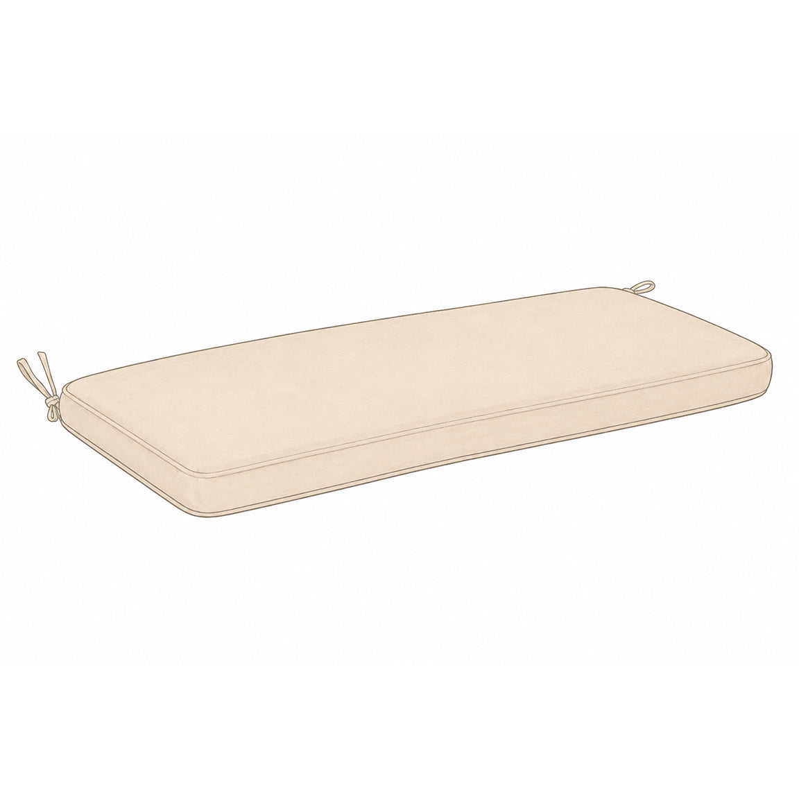 Kingsley Bate 6' Bench Seat Cushion for Hyde Park and Lutyens