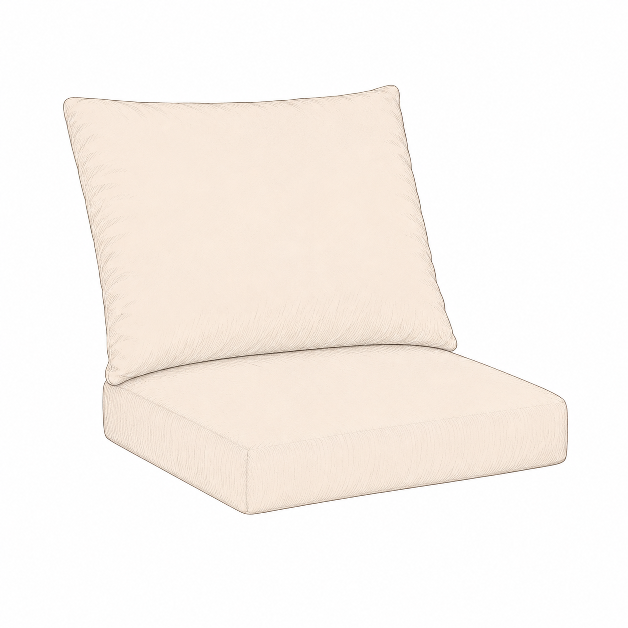 Kingsley Bate Lucia and Nevis Lounge Chair Seat and Back Cushions