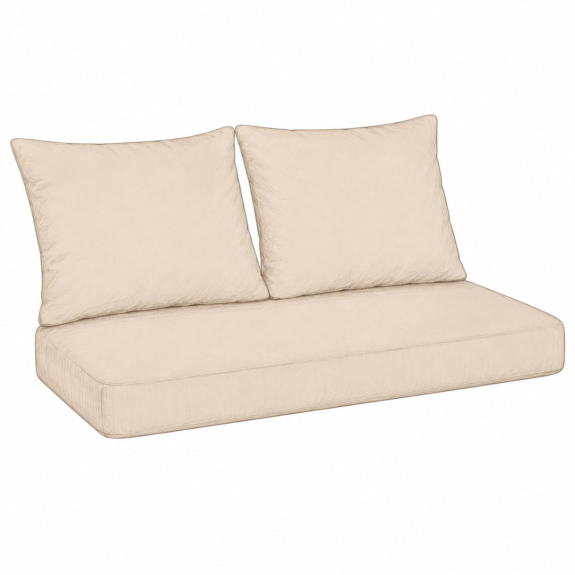 Kingsley Bate Savannah Settee Seat and Back Cushion Set