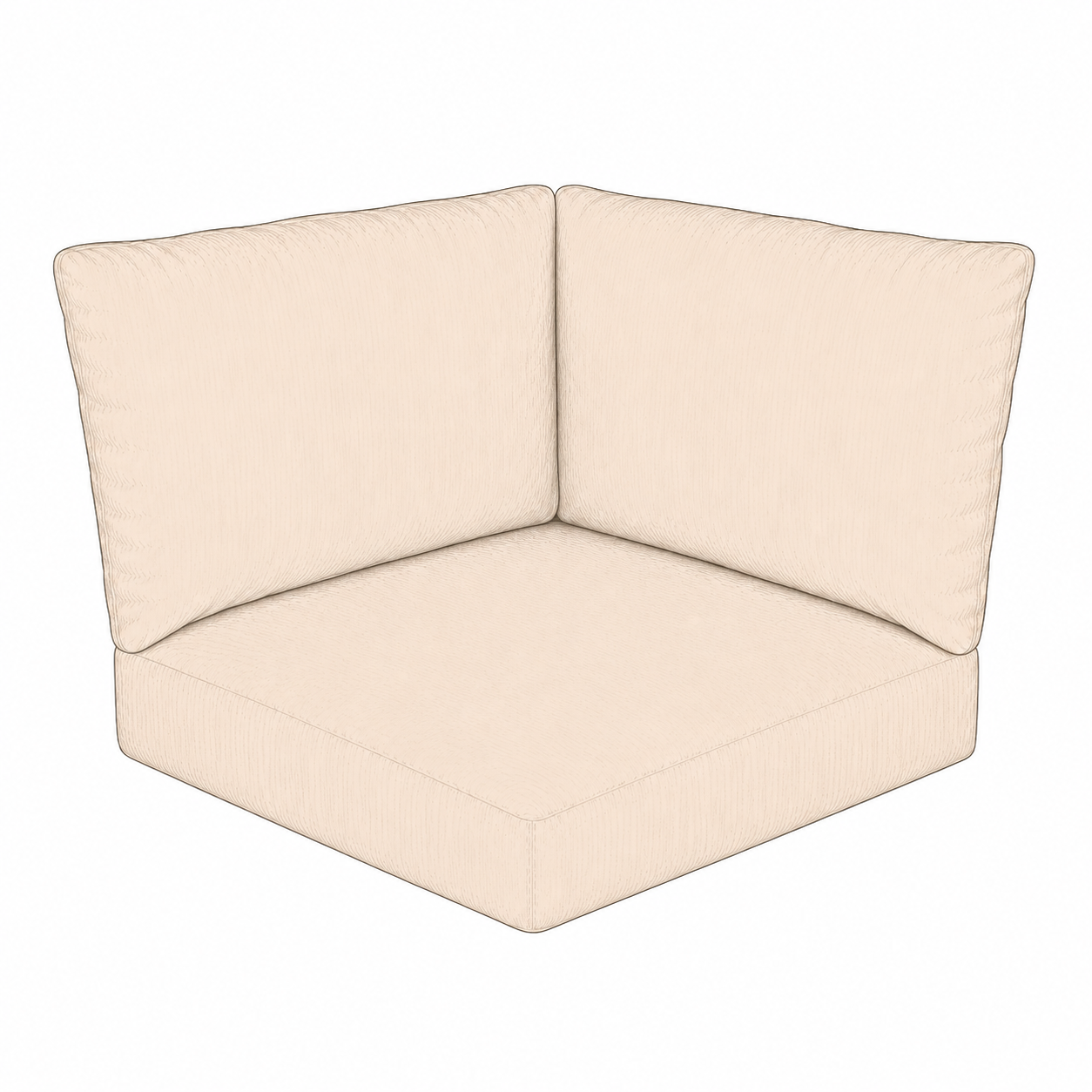 Kingsley Bate Ipanema Sectional Corner Chair Seat & Back Cushions (3 piece set)