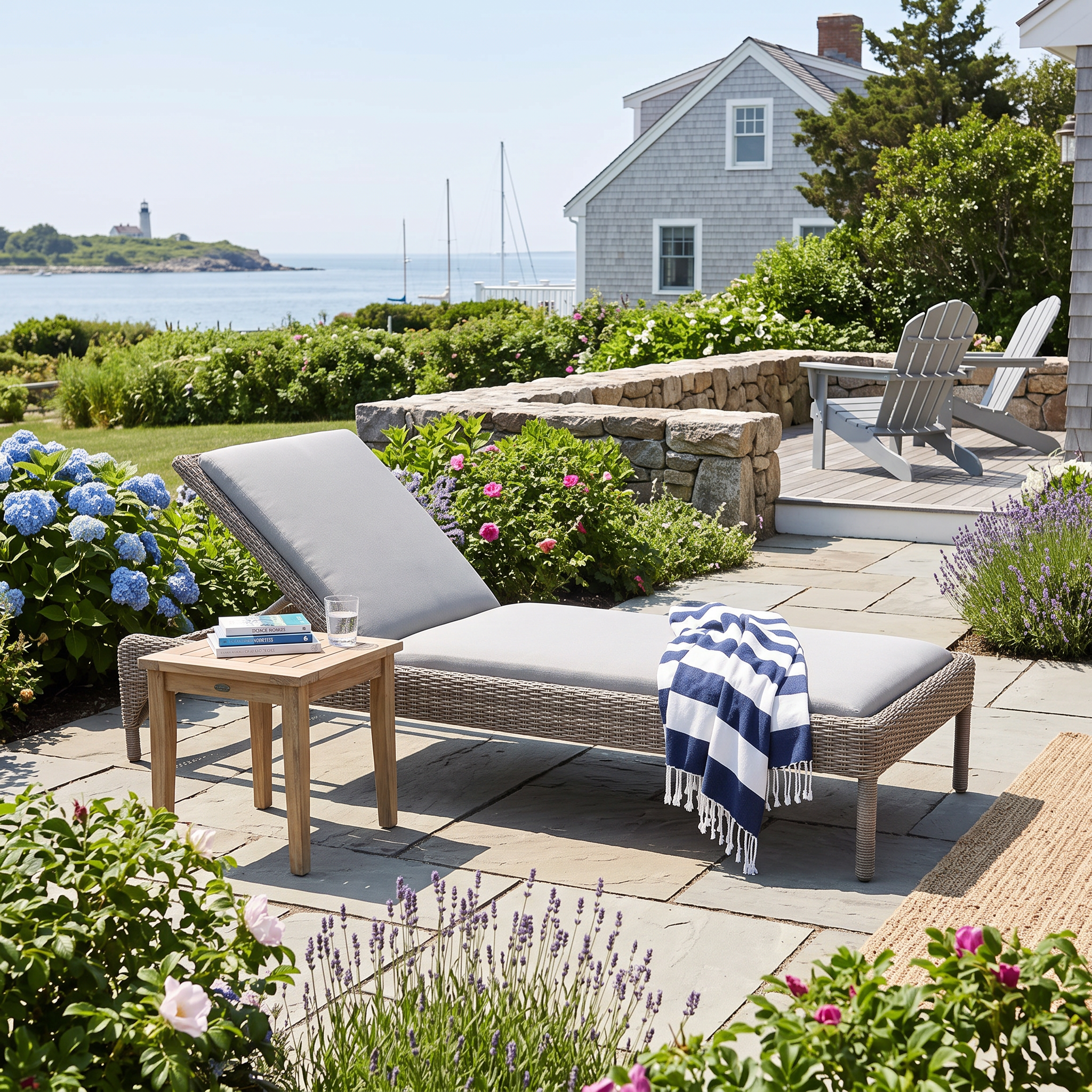 Kingsley Bate Milano Chaise Lounge - Driftwood/Taupe - Quick Ship