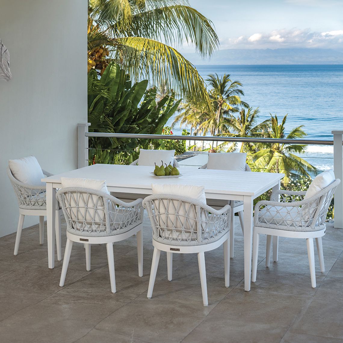 Kingsley Bate Nevis Aluminum Dining Armchair