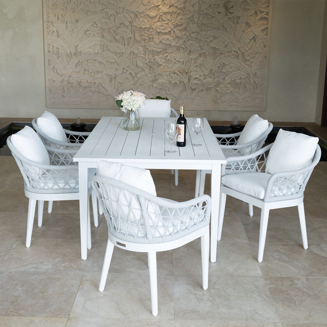 Kingsley Bate Nevis Aluminum Dining Armchair