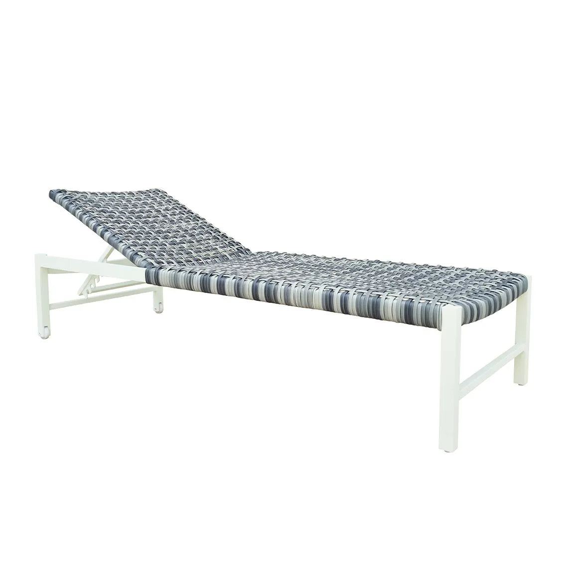 Kingsley Bate Catherine aluminum chaise lounge in blue