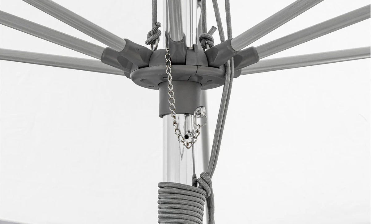 Ledge 8.5' Rectangle Pulley Essential Fiberglass Umbrella