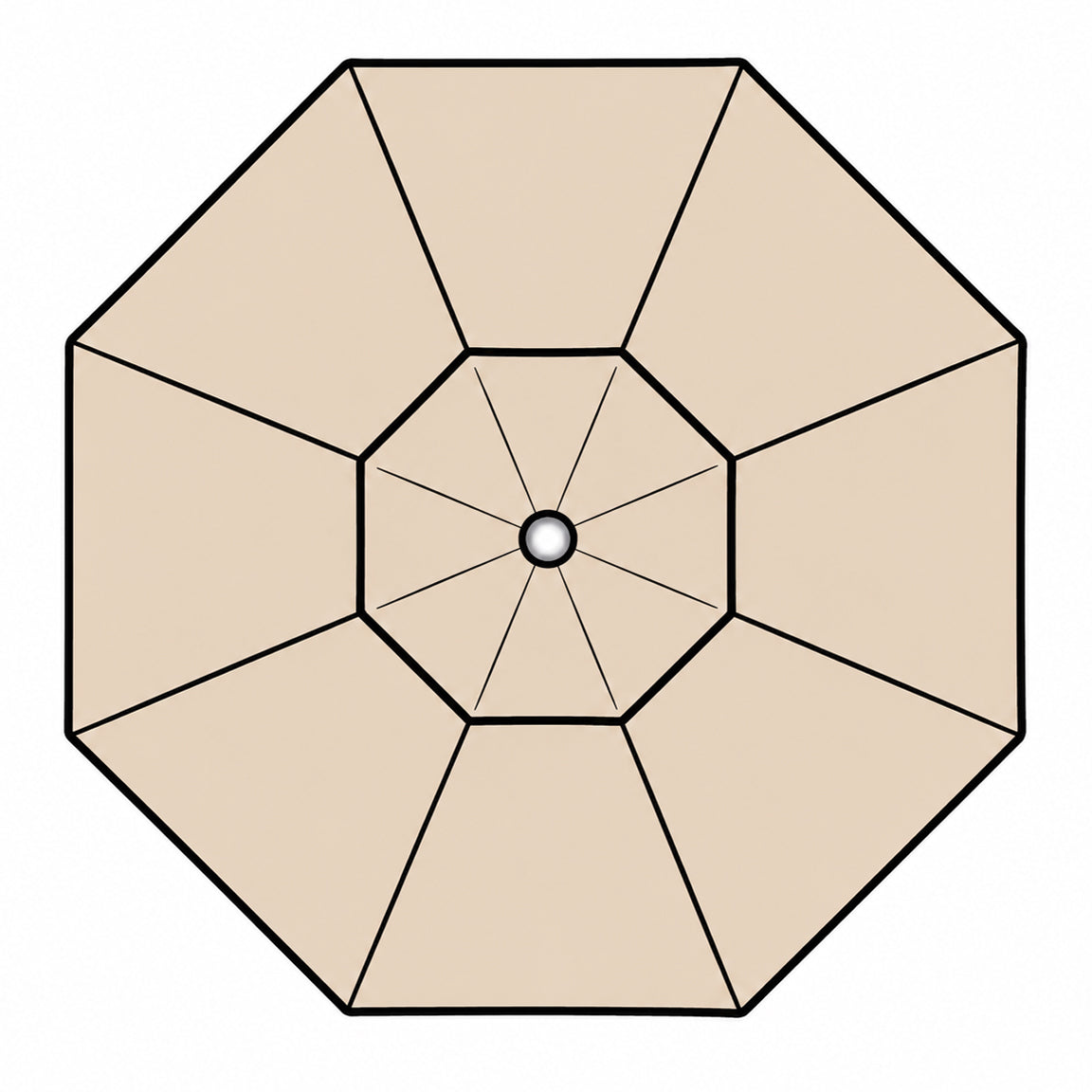 Treasure Garden 11' Octagon Replacement Umbrella Canopy for UM801 & UM
