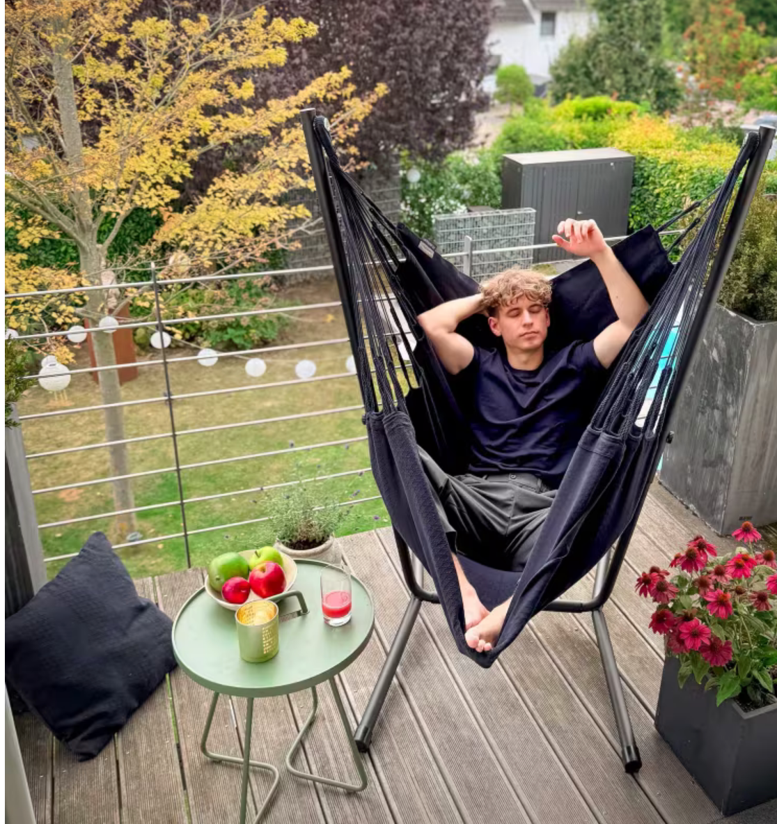 La Siesta Fiji Organic Comfort Hanging Chair With Stand