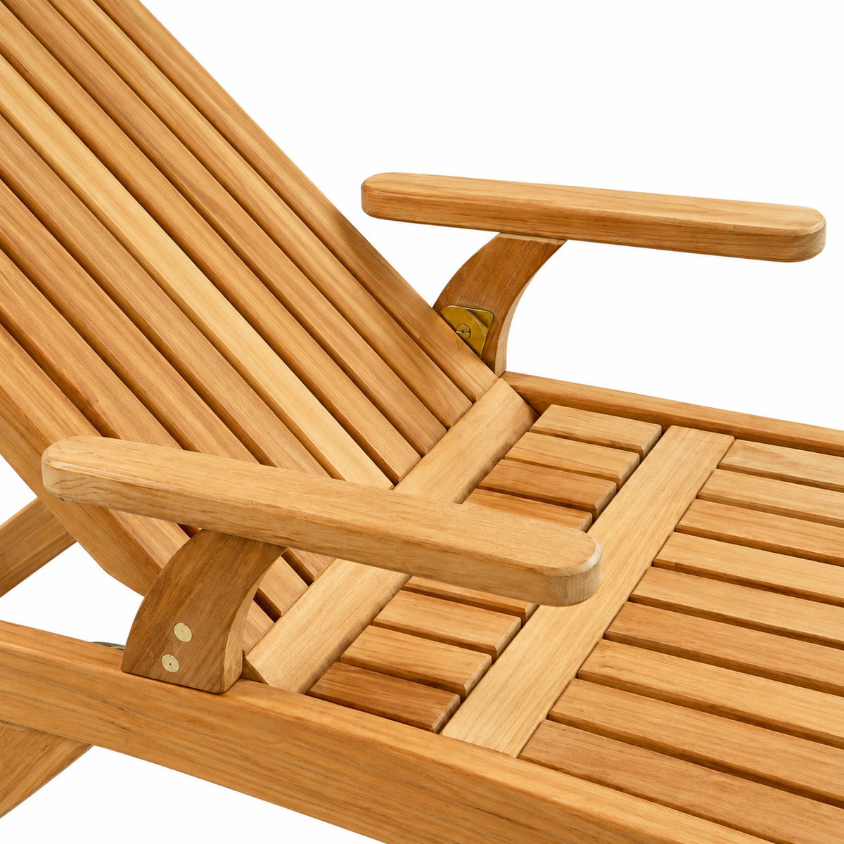 Kingsley Bate Arms Only for Classic Teak Chaise Lounge, close-up