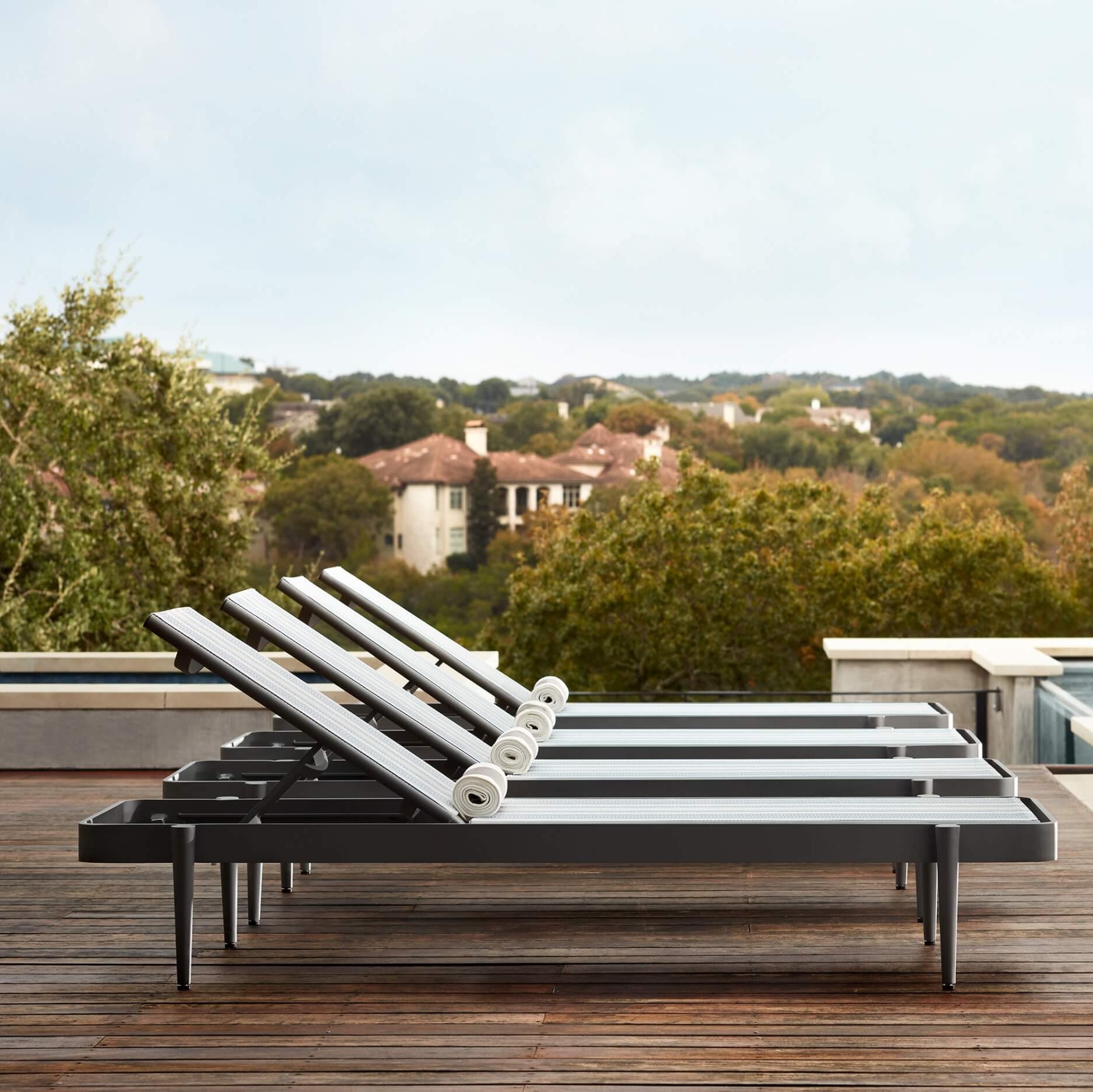 Woodard Daytona Aluminum Adjustable Sling Chaise Lounge