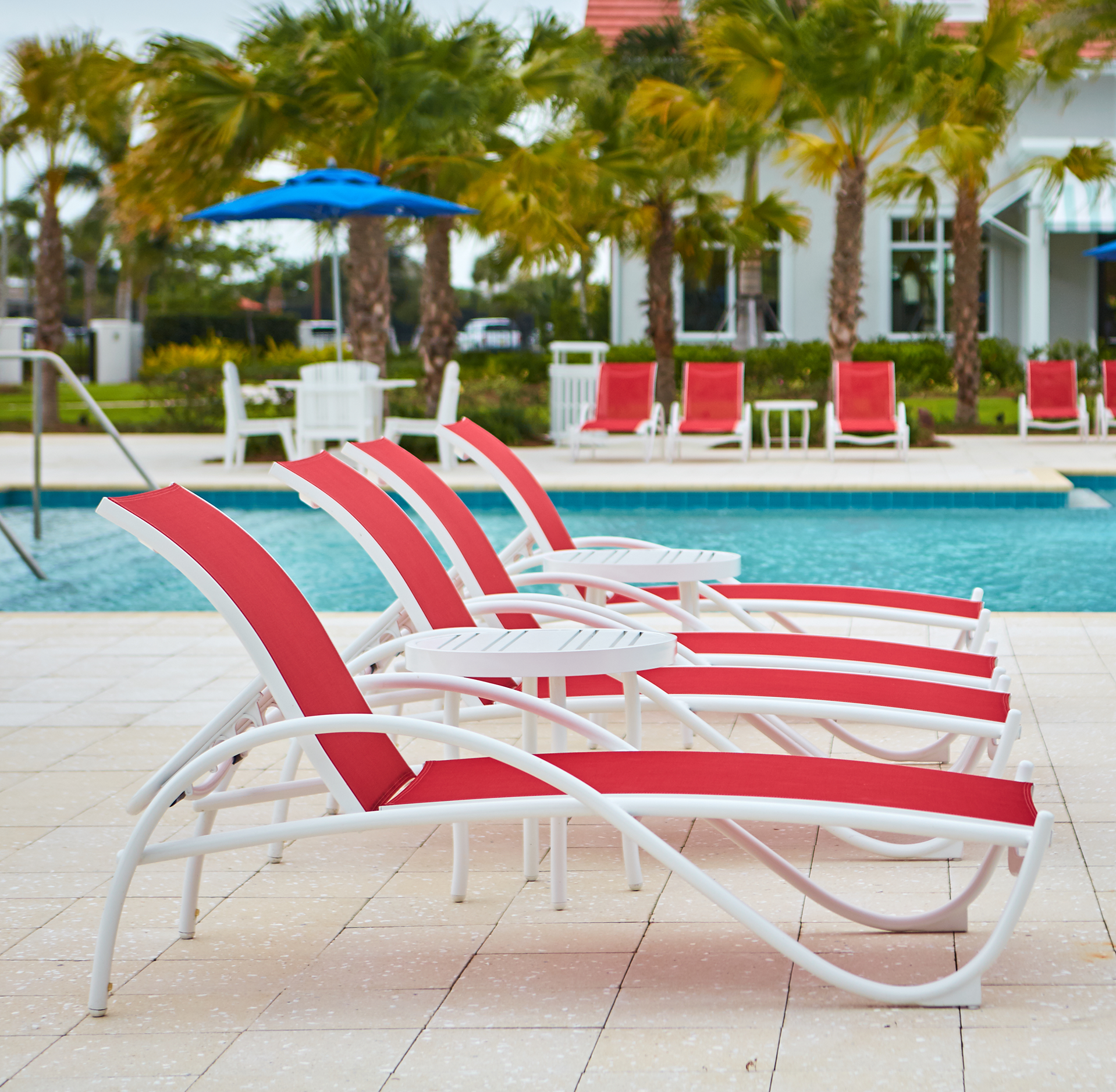 Woodard Tribeca Aluminum Adjustable Sling Chaise Lounge