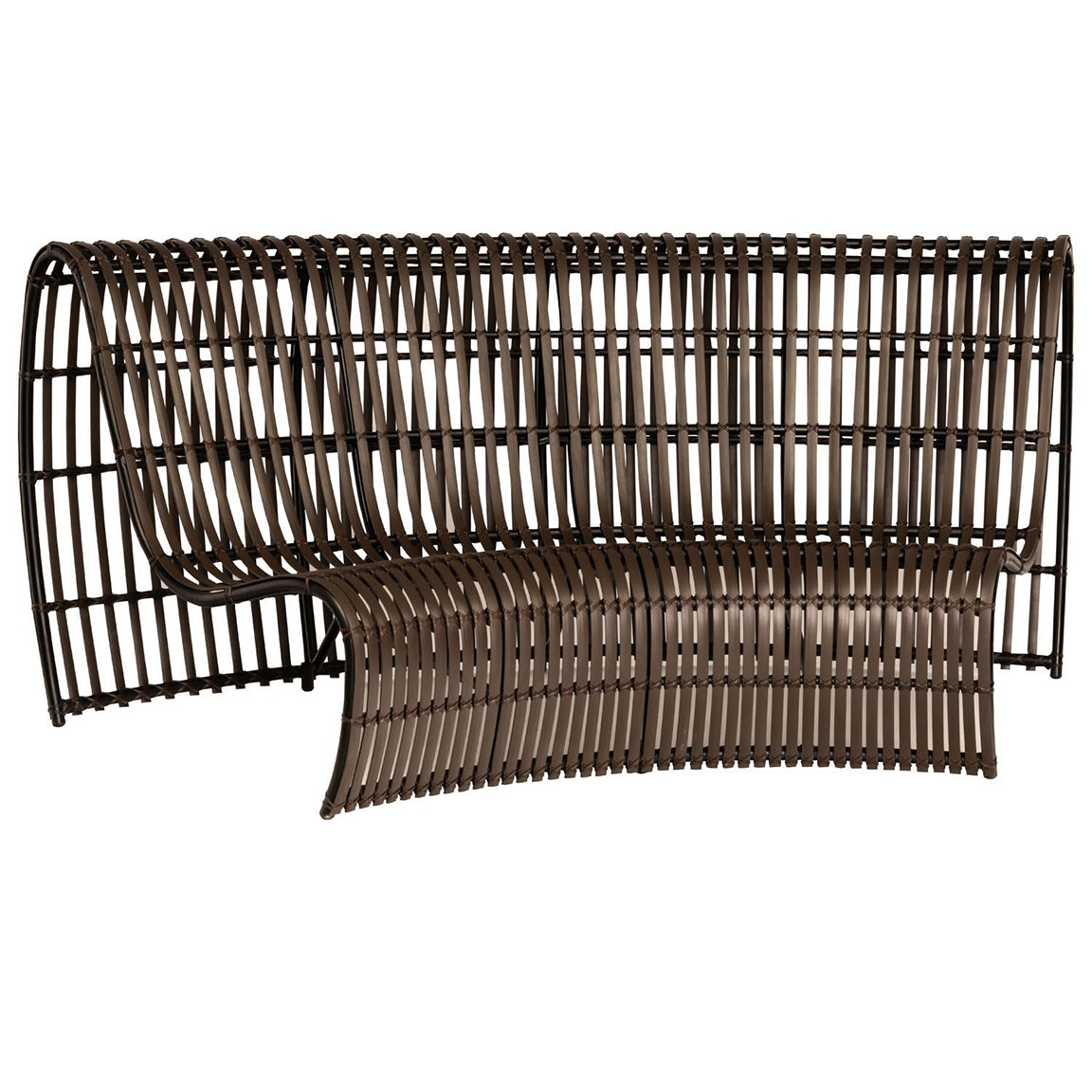 Woodard Loft Aluminum Curved Sofa