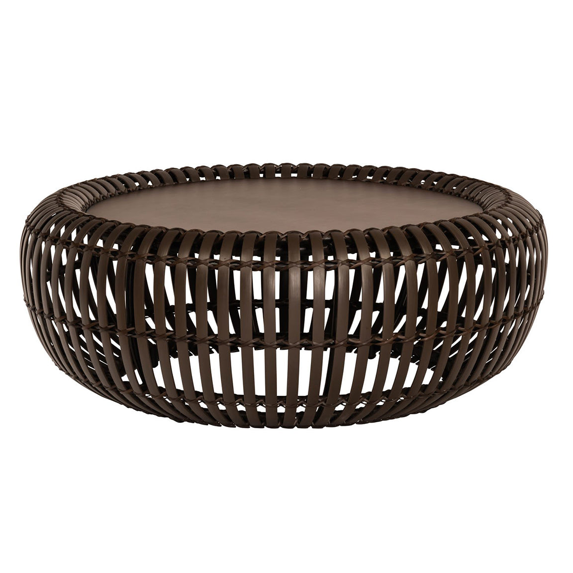 Woodard Loft Aluminum Woven 39" Round Coffee Table