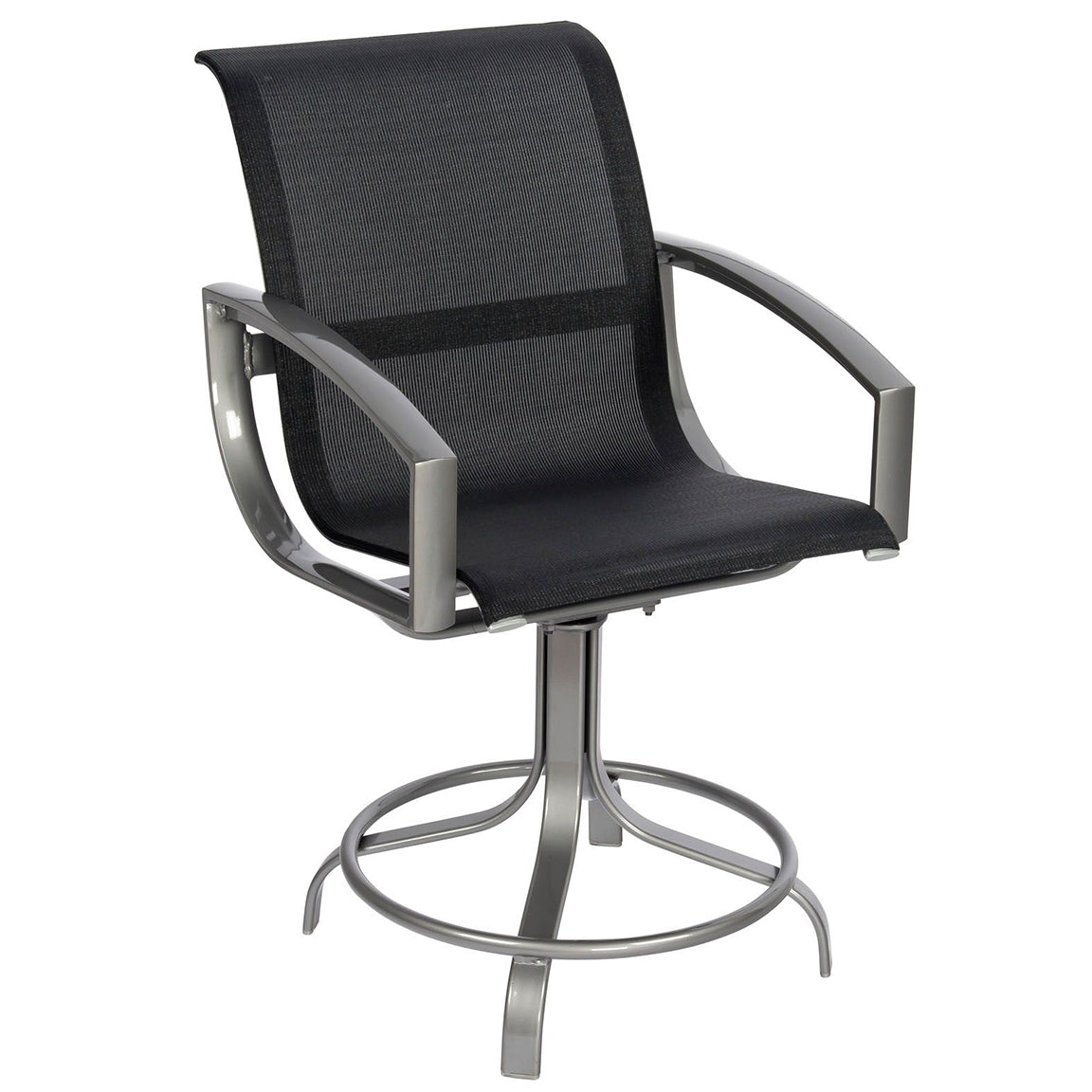 Woodard Metropolis Aluminum Sling Swivel Counter Stool