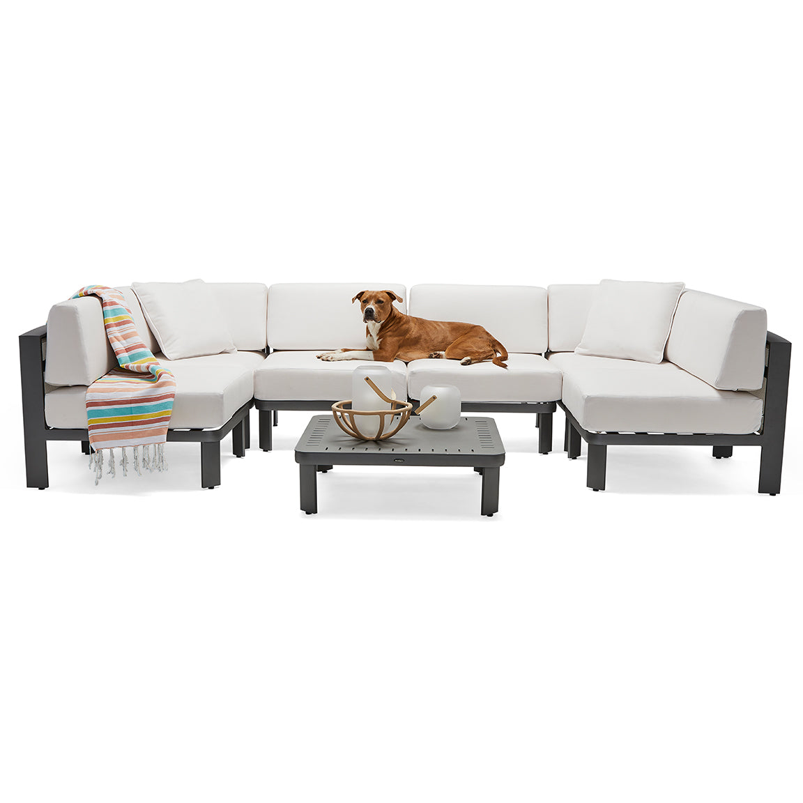 Woodard Metropolis Aluminum Armless Sectional Unit