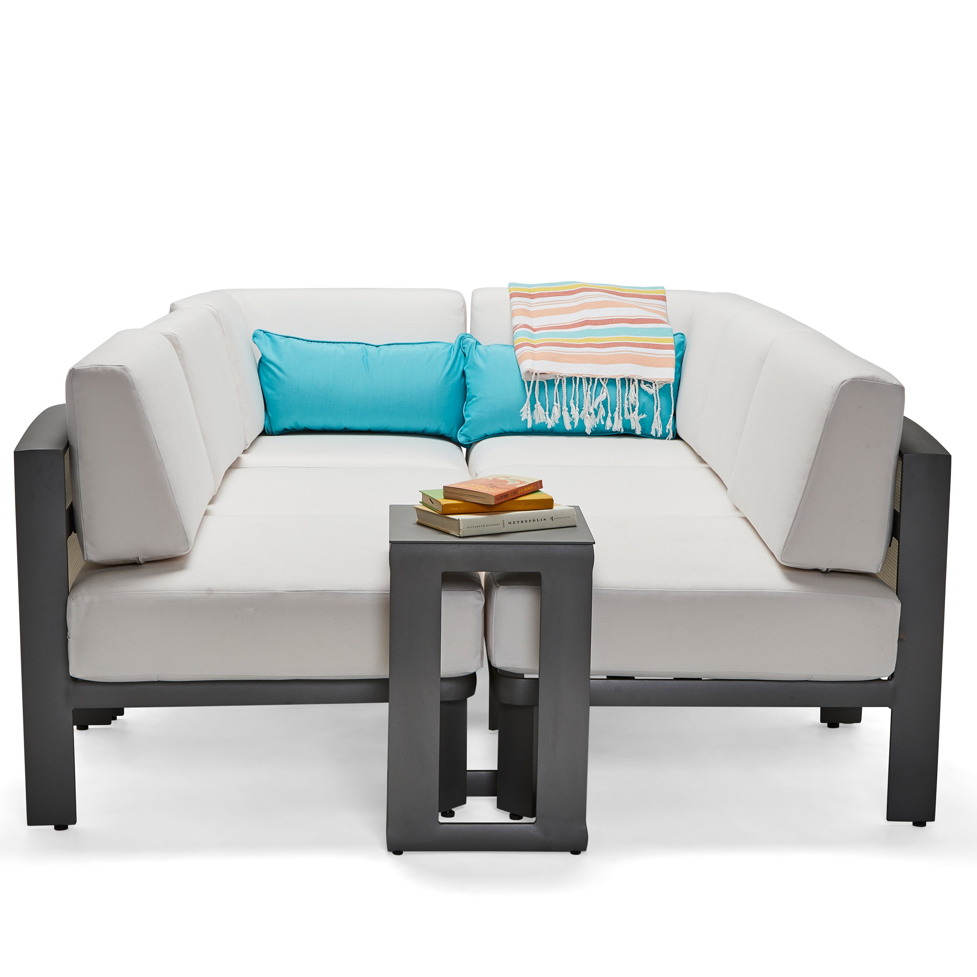 Woodard Metropolis Aluminum Armless Sectional Unit