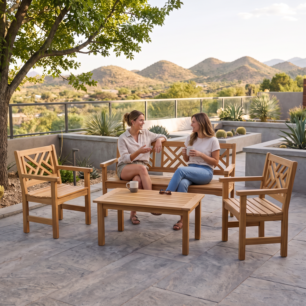Grand Hotel Chippendale Lounge Set - Robinia