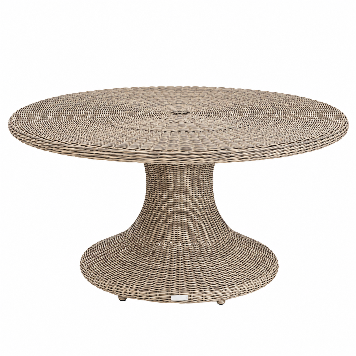 Kingsley Bate Sag Harbor Wicker 52" Round Dining Table with Glass