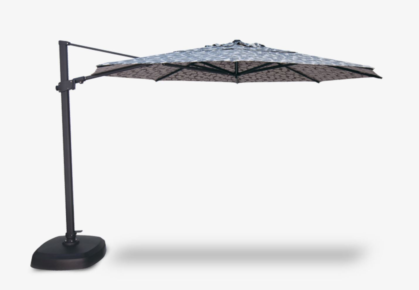 garden treasures umbrella base black patio umbrella base Treasure Garden 11.5' Octagon Cantilever Patio Umbrella
