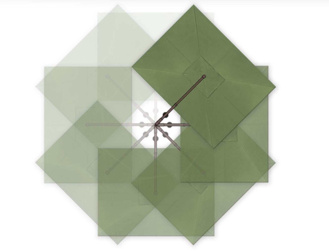 Treasure Garden 10'x13' Rectangular AKZ Cantilever Patio Umbrella