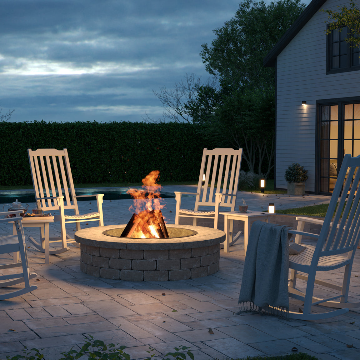 Americana Eucalyptus Rocker - White