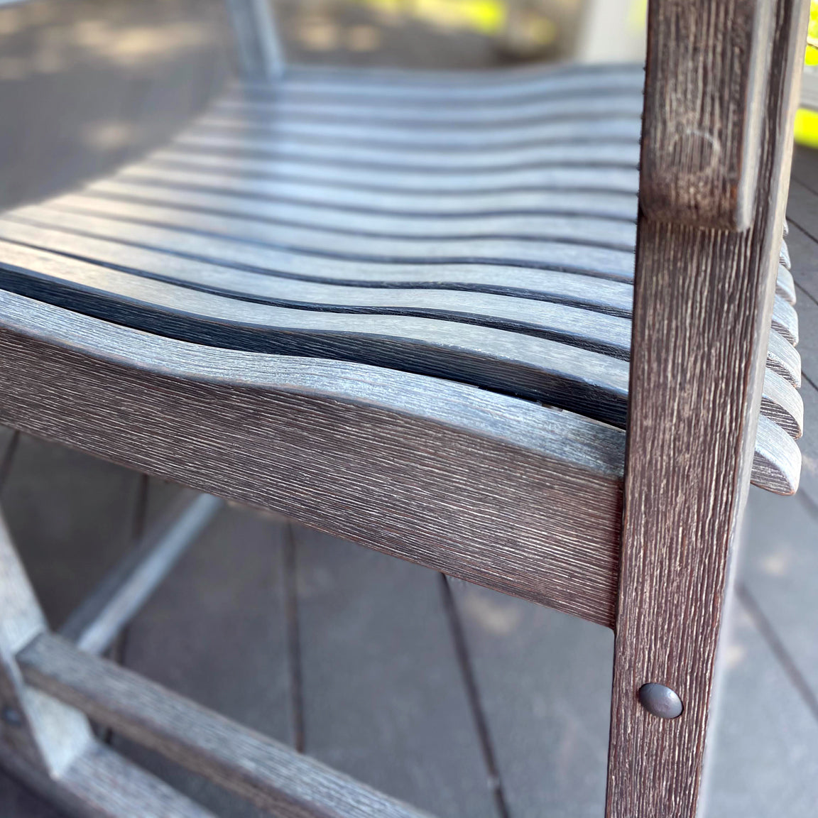 Americana Resort Rocker - Weathered Grey Distressed (Premium Finish)