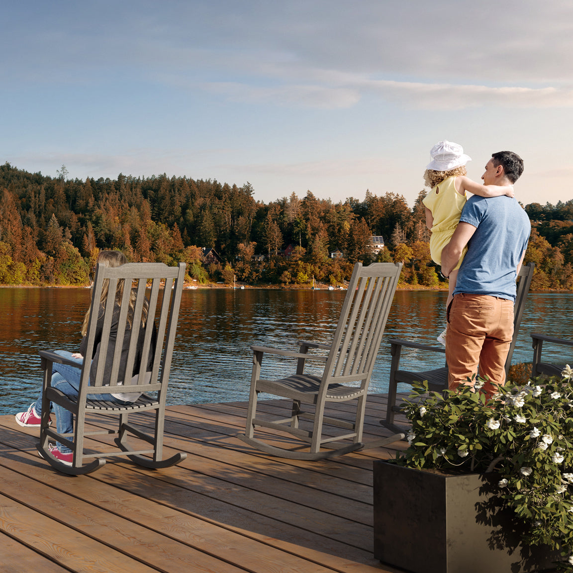 Americana Eucalyptus Rocker - Weathered Grey (Premium Finish)