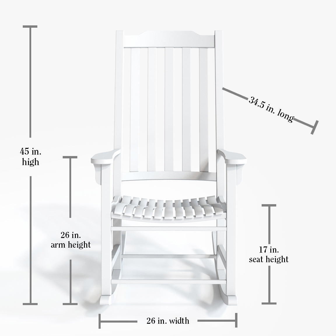 Americana Eucalyptus Rocker - White